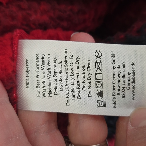 Eddie Bauer Buffalo Plaid Fuzzy Jacket Size Large - Picture 5 of 5